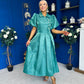 Felicity Detailed Occasion Midi Dress Forest