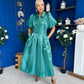 Felicity Detailed Occasion Midi Dress Forest