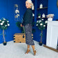 Pepper Velvet Sequin Midi Skirt Black