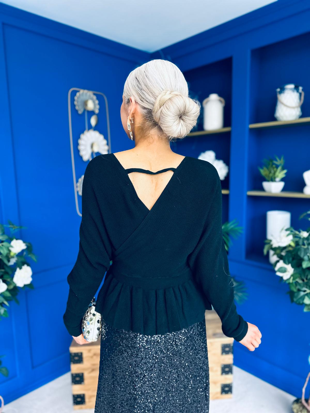 Jada Detailed Knit Jumper Black