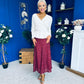 Jean Sequin Midi Skirt Wine