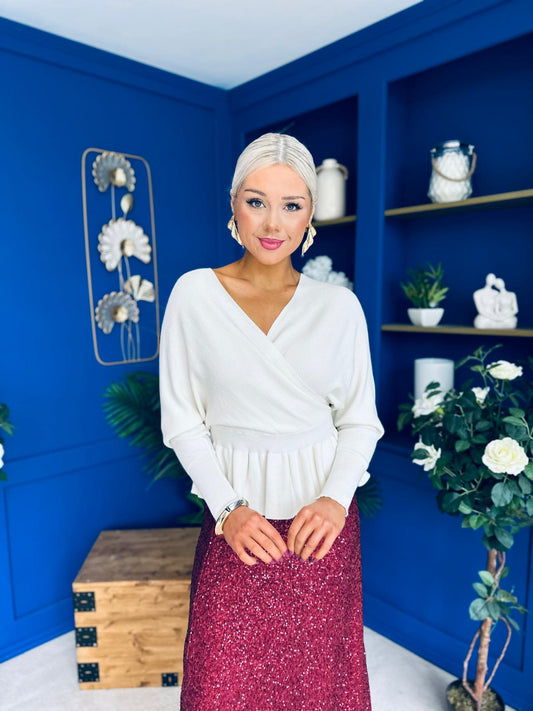 Jada Detailed Knit Jumper Cream