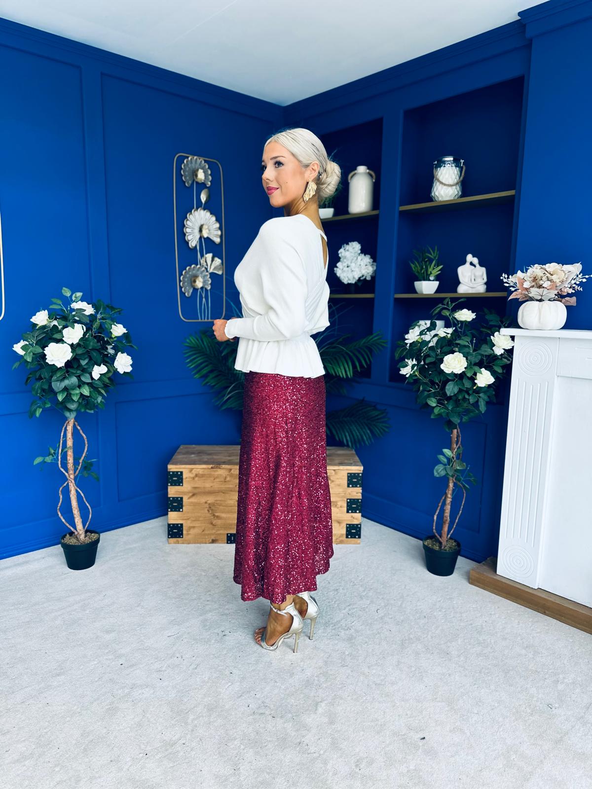 Jada Detailed Knit Jumper Cream