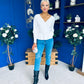 Jada Detailed Knit Jumper White