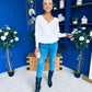 Jada Detailed Knit Jumper White