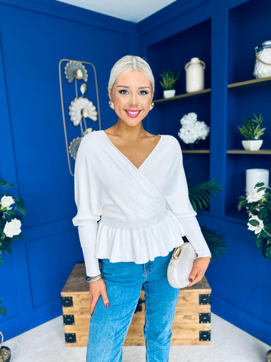 Jada Detailed Knit Jumper White