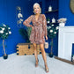 Kiera Banded Mini Dress Marble Coco
