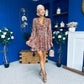 Kiera Banded Mini Dress Marble Coco