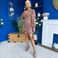Kiera Banded Mini Dress Marble Coco