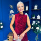 Parker Sequin Occasion Midi Dress Wine
