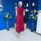 Parker Sequin Occasion Midi Dress Wine