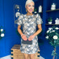 Ailish Puff Sleeve Jacquard Mini Dress PRE ORDER Arriving Oct 15