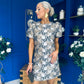 Ailish Puff Sleeve Jacquard Mini Dress PRE ORDER Arriving Oct 15