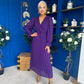 Kendall Pleated Midi Dress Violet