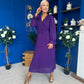 Kendall Pleated Midi Dress Violet