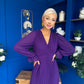 Kendall Pleated Midi Dress Violet