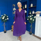 Kendall Pleated Midi Dress Violet
