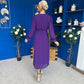 Kendall Pleated Midi Dress Violet