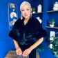 Trasa Faux Fur Shawl Black