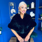 Trasa Faux Fur Shawl Black