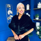 Trasa Faux Fur Shawl Black