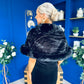 Trasa Faux Fur Shawl Black