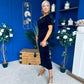 Nadia One Shoulder Velvet Occasion Dress Black