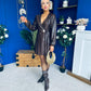 Sandy Wrap Leatherette Mini Dress Coco