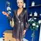 Sandy Wrap Leatherette Mini Dress Coco