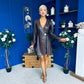 Sandy Wrap Leatherette Mini Dress Coco