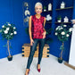 Kloe Large Sequin Top Wine