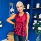 Kloe Large Sequin Top Wine
