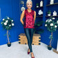 Kloe Large Sequin Top Wine