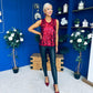 Kloe Large Sequin Top Wine