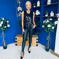 Kloe Large Sequin Top Black