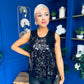 Kloe Large Sequin Top Black