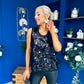 Kloe Large Sequin Top Black