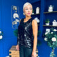 Kloe Large Sequin Top Black