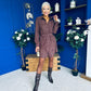 Savora Suede Mini Dress Chocolate