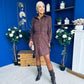 Savora Suede Mini Dress Chocolate
