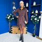 Savora Suede Mini Dress Chocolate