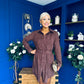 Savora Suede Mini Dress Chocolate