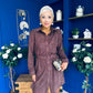 Savora Suede Mini Dress Chocolate