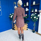 Savora Suede Mini Dress Chocolate