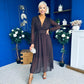 Sabrina Banded Midi Dress Polka Coffee
