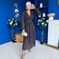 Sabrina Banded Midi Dress Polka Coffee