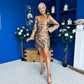 Anita Occasion Sequin Mini Dress Gold