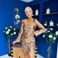Anita Occasion Sequin Mini Dress Gold