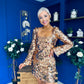 Anita Occasion Sequin Mini Dress Gold