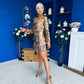 Anita Occasion Sequin Mini Dress Gold